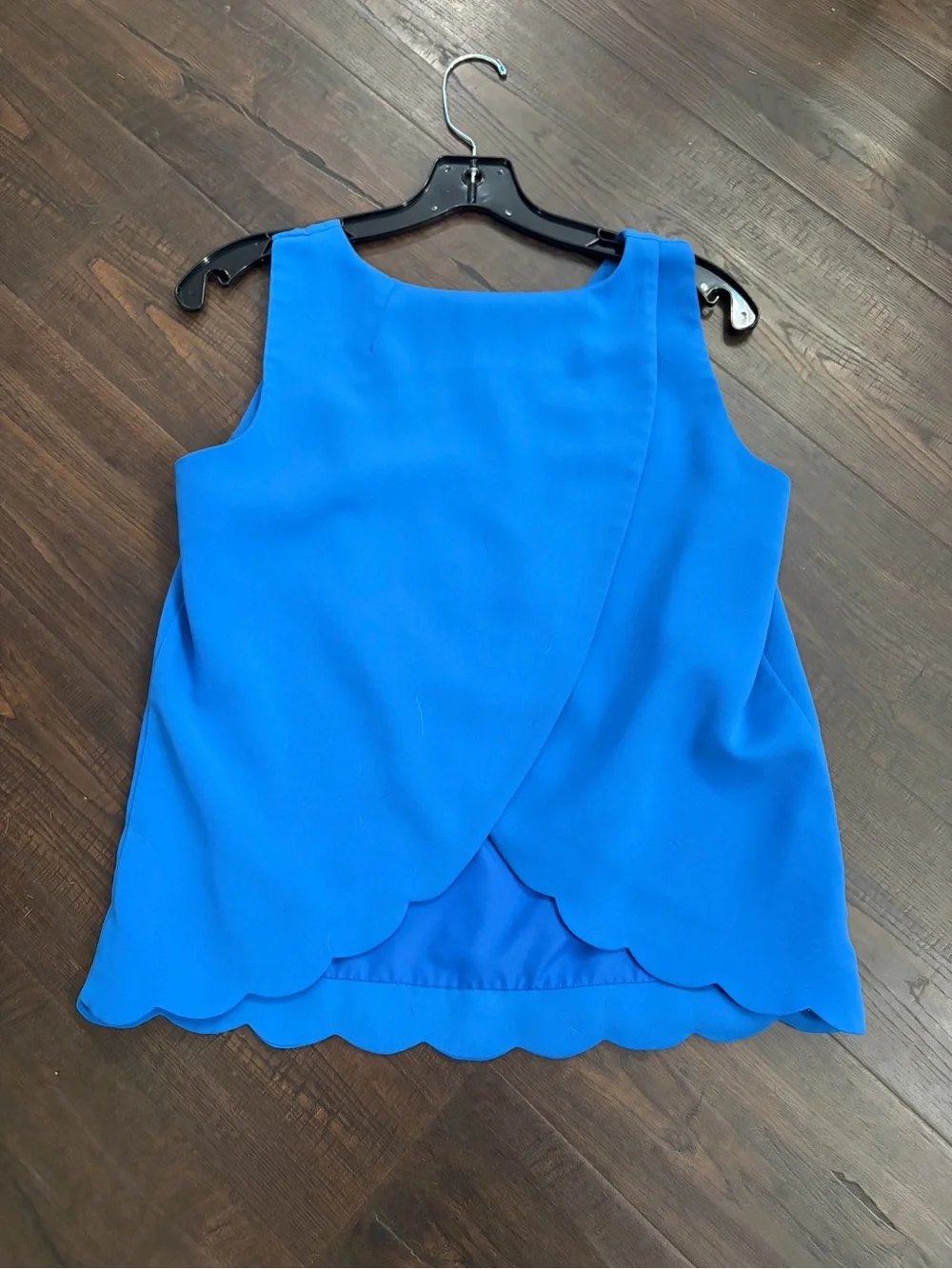 J. Crew Bright Blue Scallop Hem Sleeveless Camisole